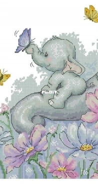Luca-S B1183 Elephant with butterfly XSD