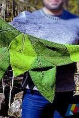Green Leaves Shawl by Ann Linderhjelm/Ullcentrum-English,Svenska-Free