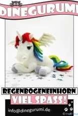 Dinegurumi - Sandra Haupt - Rainbow Unicorn - Russian - Translated