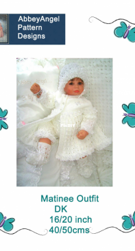 BlueBell - Matinee outfit 16/20 inch dolls by Abbey Angel - Free