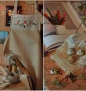 Kitchen apron with birds