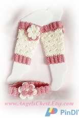 Angels Chest Boutique - Mary Angel Morris - 20 Leg Warmers - Eggshells Motif