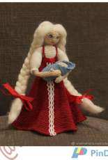 Smolina Maria - Russian traditional doll Slavyanochka Doll and her baby - Russian - Free