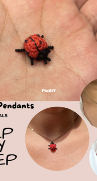 Ximena Makes - Easy Macrame and Crochet Class - Ximena Saenz - Beautiful  Necklace Pendants: Heart Bee  Ladybug