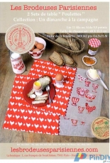 Les Brodeuses Parisiennes LBP Set de table Poulettes XSD