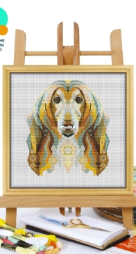 Awesome Pattern Studio - CS2098 - Mandala Afghan Hound XSD