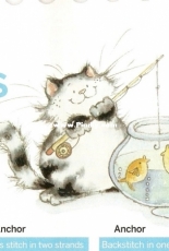 Fishing Cat - Sports & Hobbies by Margaret Sherry from Cross Stitcher 224 XSD