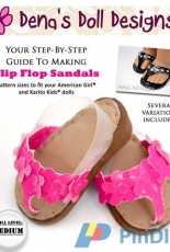 Denas Doll Designs - Flip Flop Sandals for 18 inch dolls