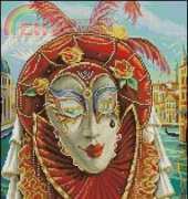 Fashion and model Cross Stitch #3, 2008 Carnival Venice