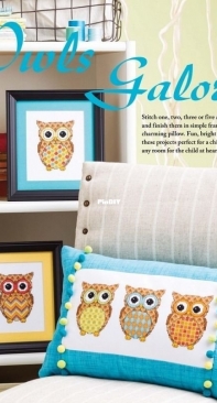 Owls Galore by Sharon Pope from Just Cross Stitch June 2014 PCS