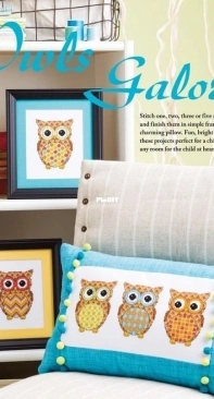 Owls Galore by Sharon Pope from Just Cross Stitch June 2014 PCS