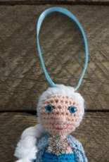 Caits Crocheted Dolls - Frozen Elsa ornament