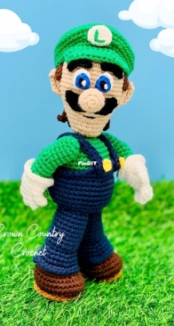 Crown Country Crochet - Plumber Sidekick Doll - Luigi