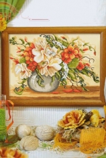 Nasturtiums in Vase from Magazine