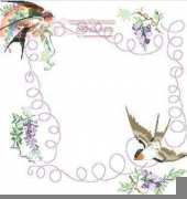 Serviette Flight over Wisteria from Le idee di Susanna RU 05/2004 (xsd and pat)