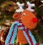 Red Heart Yarn LW3189 - Fa-la-la-la-Reindeer Bottle Top - FREE