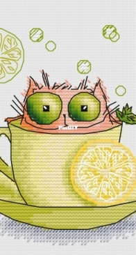 Lemon mint cat by Victoria Pakhomova  XSD