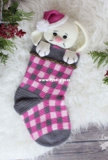 Croch Eh Patch - Hollys Hobbies - Holly McNevan - Woodland Christmas Stocking Bunny