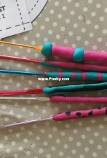 Polymer Clay Crochet hooks