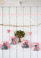 Craft Passion-Nursery Owl  Mobile-Free Pattern