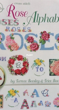 Rose Wreath ABC from American School of Needlework ASN 3708 Rose Alphabets XSD and PCS