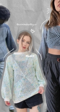 Crafty Hija - Harakay Mesh Sweater - English