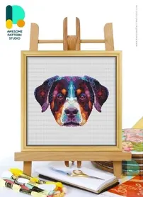 Awesome Pattern Studio - CS2118 - Mandala Greater Swiss Mountain Dogs XSD