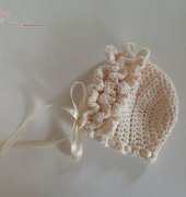 Ruffle Baby Bonnet by Crochet by Jennifer