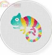 Daily Cross Stitch - Cute Chameleon