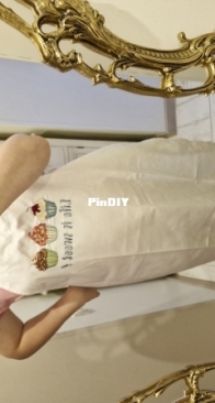 apron dimensions. Stamped cross stitch
