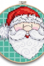 Santa  Hoop by Durene Jones