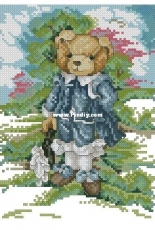 The Vermillion Stitchery 0080 - Blue bear XSD
