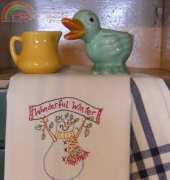 Bird brain designs-Wonderful winter Tea Towel