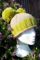 Panda Pom Beanie by Kim Tanner-Free