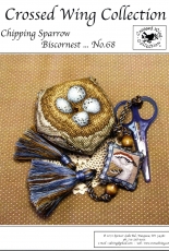 Crossed Wing Collection 68 - Chipping Sparrow Biscornest