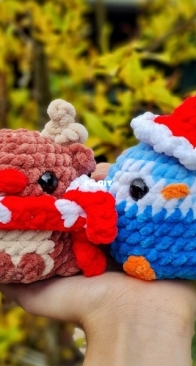 Eli Yarn Art - eliyarnart - Orion the reindeer and Glen the penguin - Free