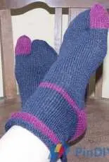 Flip-Flop-Socken zweifarbig by Susanne Kölling -German-Free