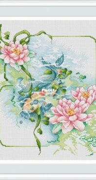 Carp and Lotuses by Alla Erokhova