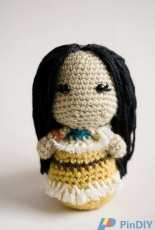 Electric Bunny Crafts- Gina Fiorito - Princess Pocahontas Amigurumi Doll