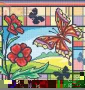 Panna 329 Stained Glass with Butterfly