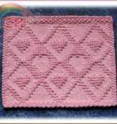 Knits by Rachel-Lattice Hearts Dishcloth by Rachel van Schie-FrEe