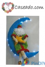 Caseado.com - Santa on the Moon - Soft Doll -Portuguese