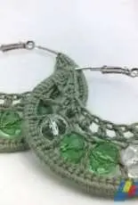 Crochet hoop earrings