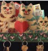 Bucilla-5911-Country Cat Mail & Key Holder