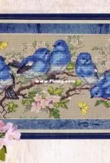 Design Schema - Blue Birds by Tomina Galina