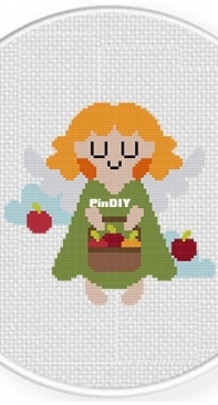 Daily Cross Stitch - Harvest Angel Apples