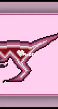 Cross Stitch Quest - Lesbian Flag Raptor - Free