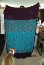 Bernat Blanket I made for my husband for Christmas.