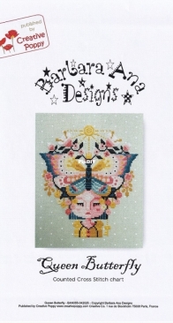 Barbara Ana Designs BAN355-042025 Queen Butterfly PCS + XSD