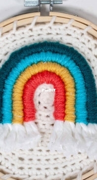 Winding Road Crochet - Lindsey Dale - Embroidery Crochet Rainbow Wall Hanging - Free